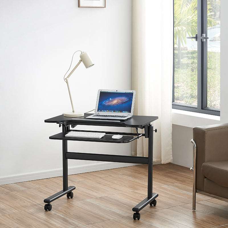 Hoper Height Adjustable C Table with Storage, Mobile Couch Side Table with Tiltable Drawing Board Inbox Zero
